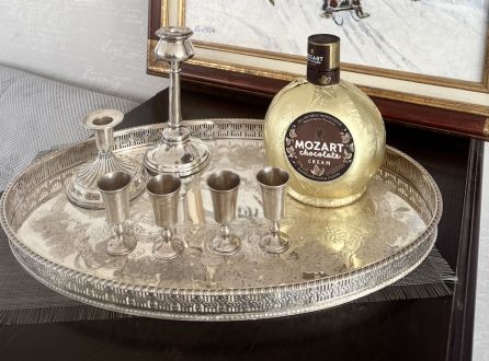 Стопки (4 шт), серебро 875 пробы